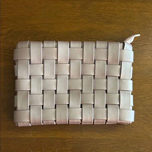 Anthropologie Pink Woven Clutch